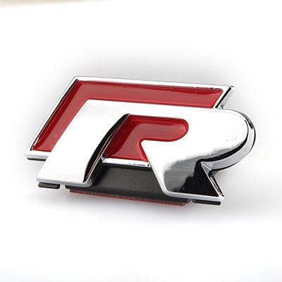 Эмблема R-line на радиаторной решетке Volkswagen 5,5х3,1 см Хром/Черный глянцевый (1087136963)