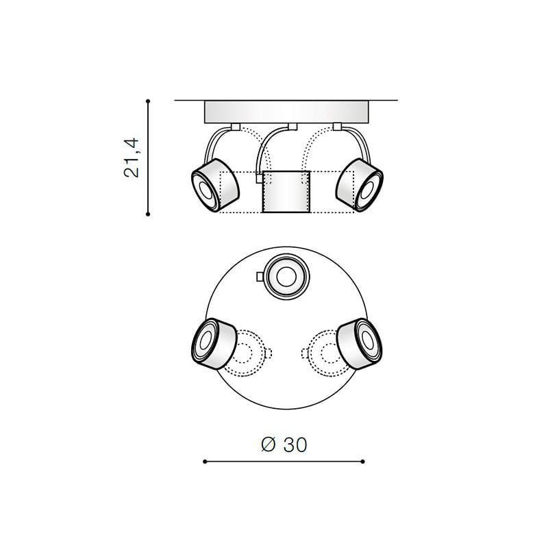 Спот Azzardo Bross ARM 3 Round (AZ3504) - фото 2