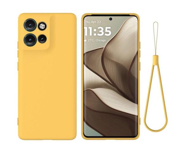 Чехол - накладка Silicone Cover Full для Motorola Edge 50 Жёлтый Чехол - накладка Silicone Cover Full для Motorola Edge 50 Жёлтый