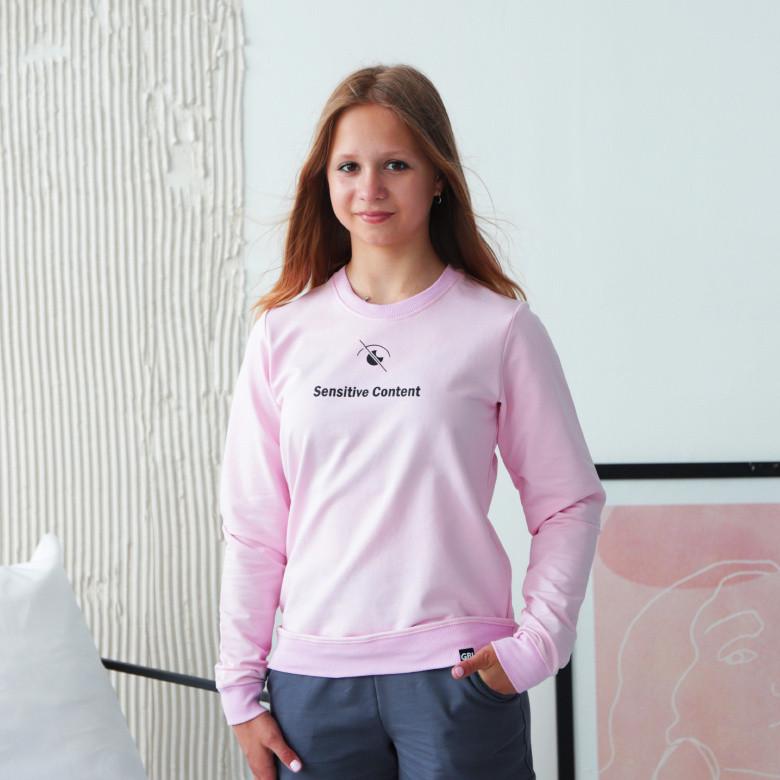 Світшот підлітковий для хлопчика GBI TEENS Sensitive 164 см Рожевий (13758)