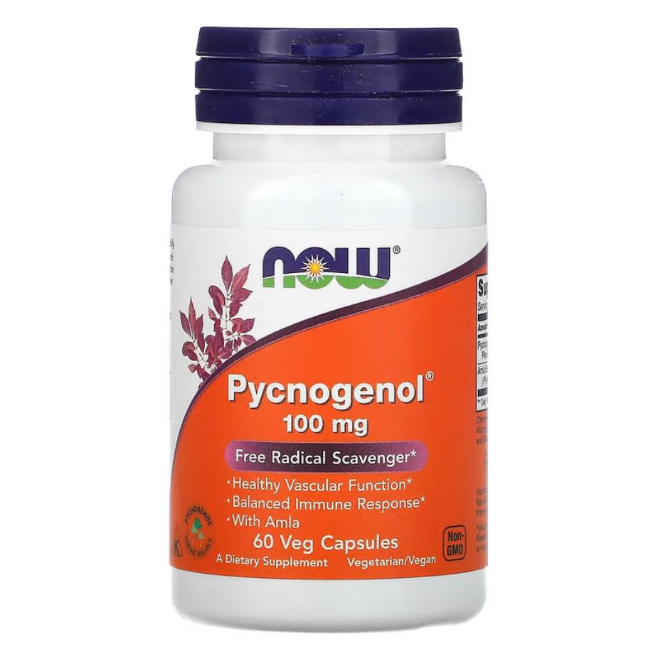 Натуральна добавка Now Foods Pycnogenol 100 мг 60 капсул