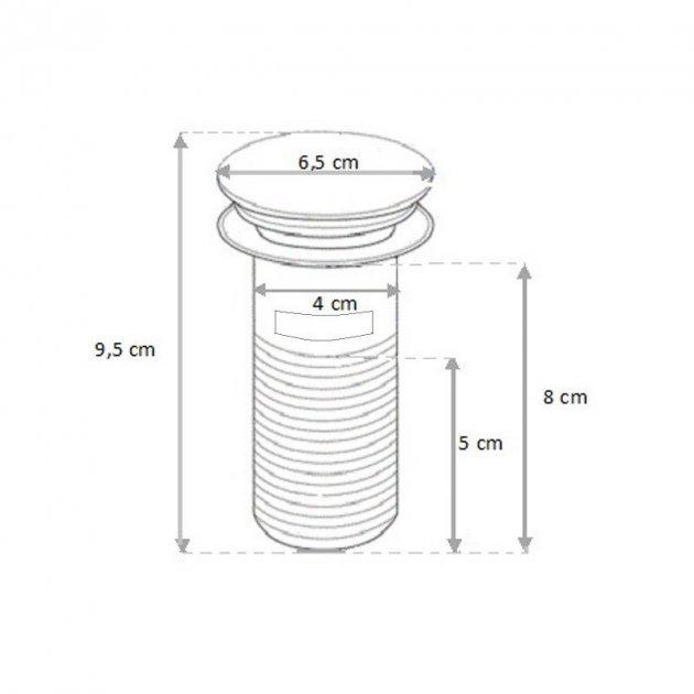 Донний клапан для раковини з переливом Mexen, хром (79920-00) - фото 2