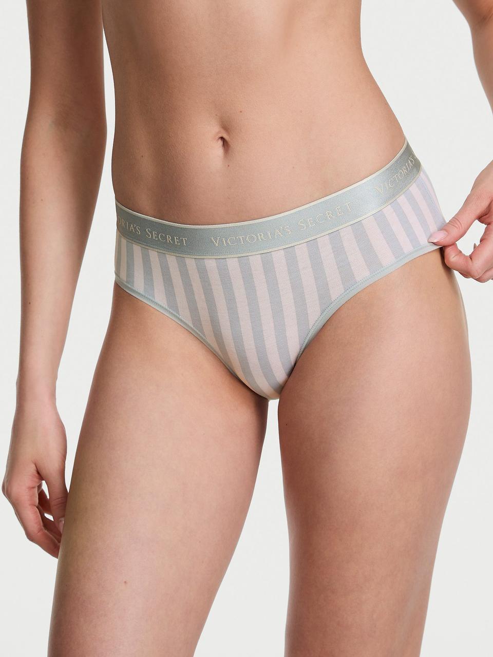 Трусики женские Victoria's Secret Hiphugger Logo Cotton XXL Бежевый (2628328791)