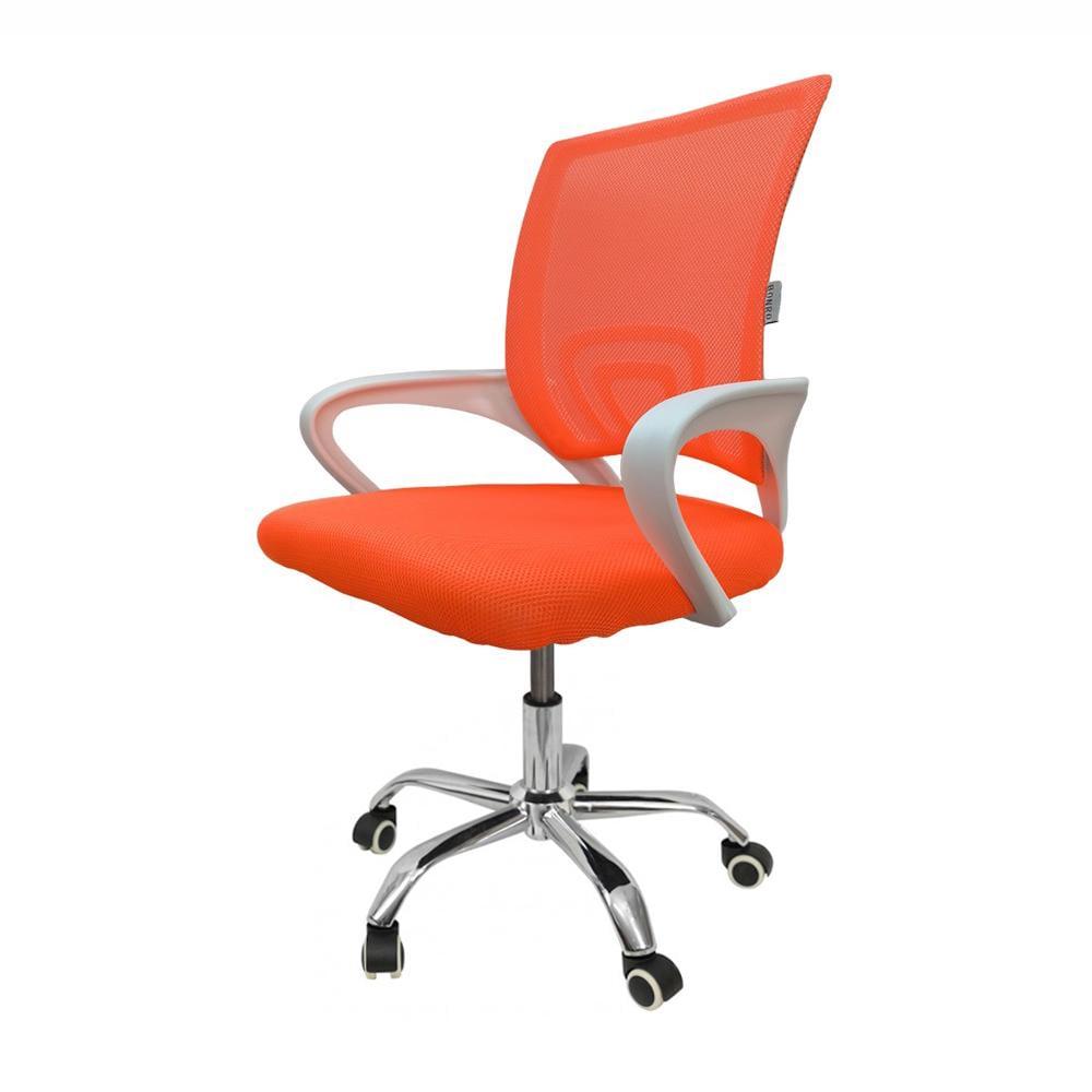 Крісло офісне комп'ютерне Bonro 619 Біло-жовтогарячий (4477) - фото 5