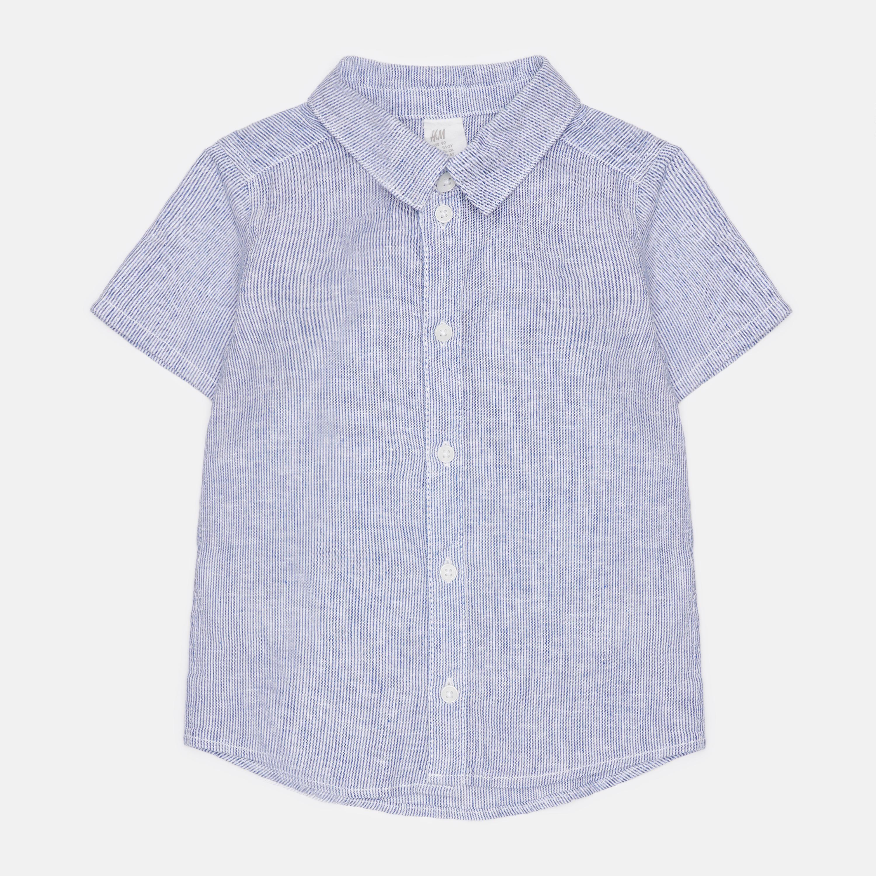 Сорочка H&M Смужка 68 см Біло-блакитний (16048088131)