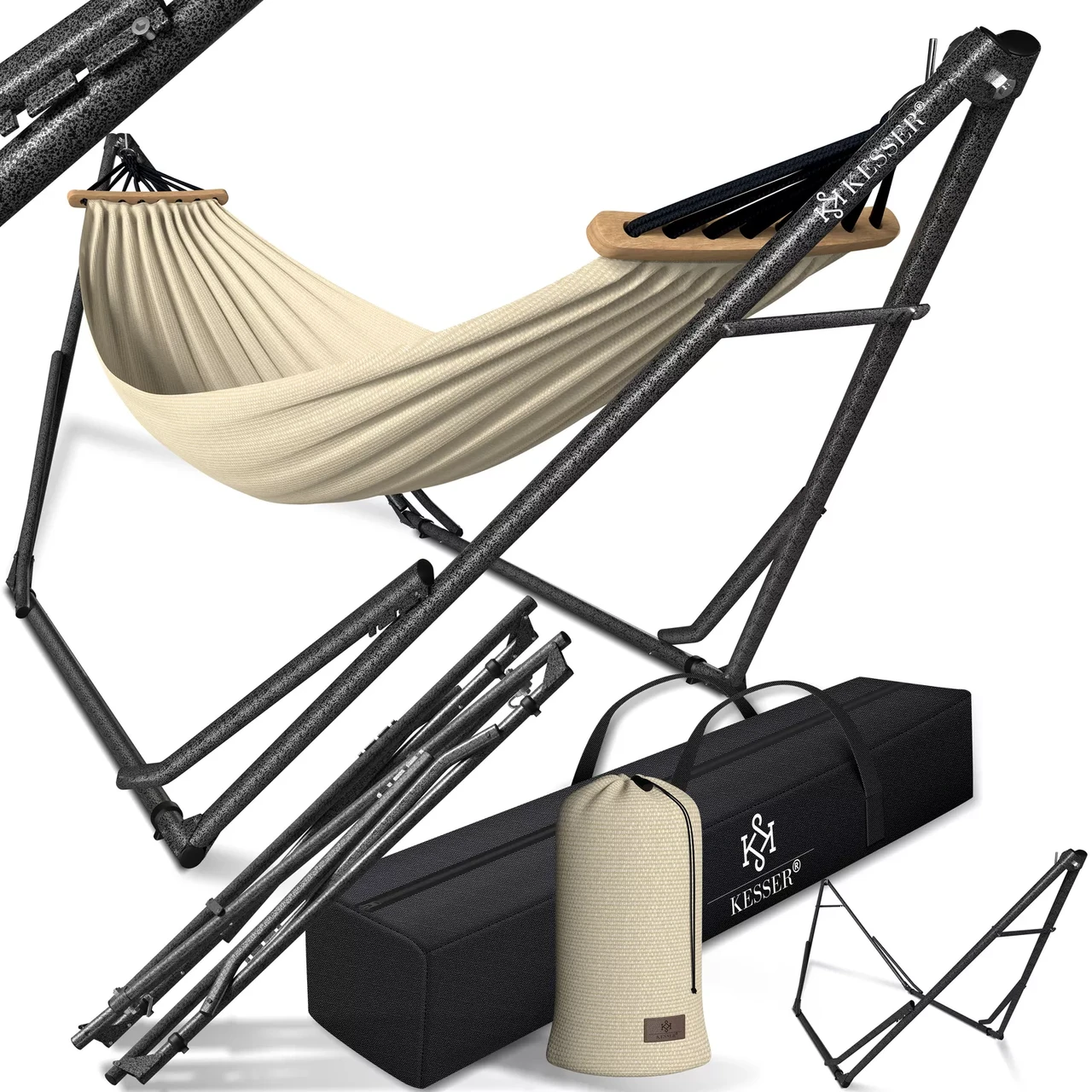 Гамаки KESSER підвісний для саду та дачі 200 кг 360x120x115 см (4260729115584) - фото 8 Гамаки KESSER підвісний для саду та дачі 200 кг 360x120x115 см (4260729115584) - фото 8