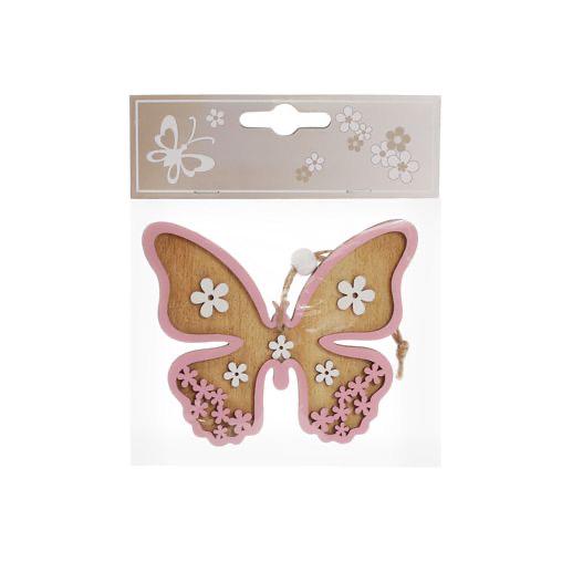 Декор пасхальный на подвесе BonaDi Бабочка 10,5 см Розовый (781-919) - фото 2