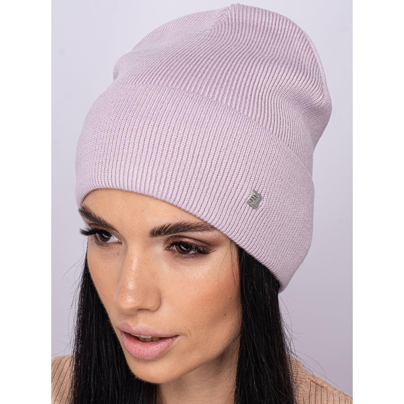 Шапка шерстяная женская Leks Спокуса one size Светло-лиловый Шапка шерстяная женская Leks Спокуса one size Светло-лиловый