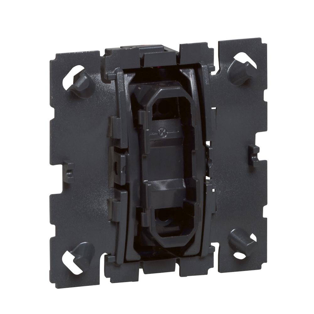 Выключатель Celiane Legrand одноклавишный 10ах пластик Cерый (67002)