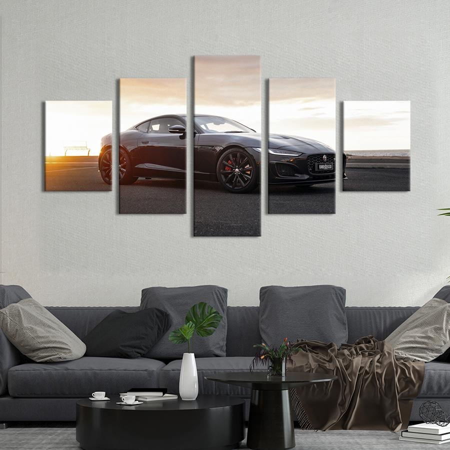 Картина на холсте Суперкар Jaguar F-Type 112x54 см (1330-52)