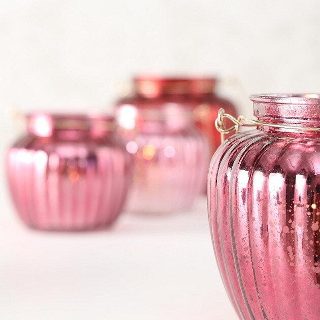 Подсвечник лакированное стекло h11см светло-розовый Гранд Презент 1015549-1СВ - фото 4