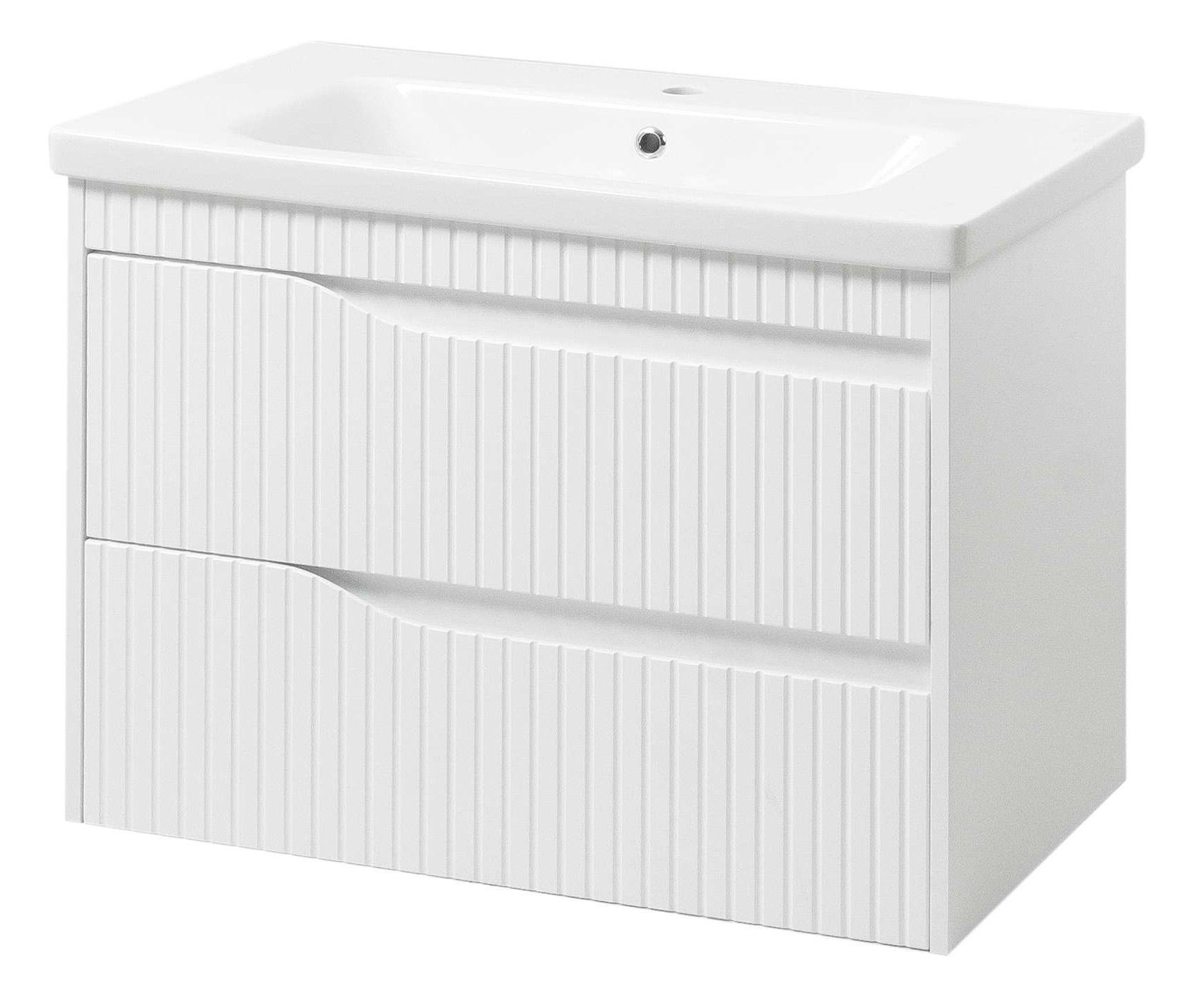 Тумба ЮВВІС Florence ТП-2 Д з умивальником Bolero 100 см Білий матовий (UVV099)