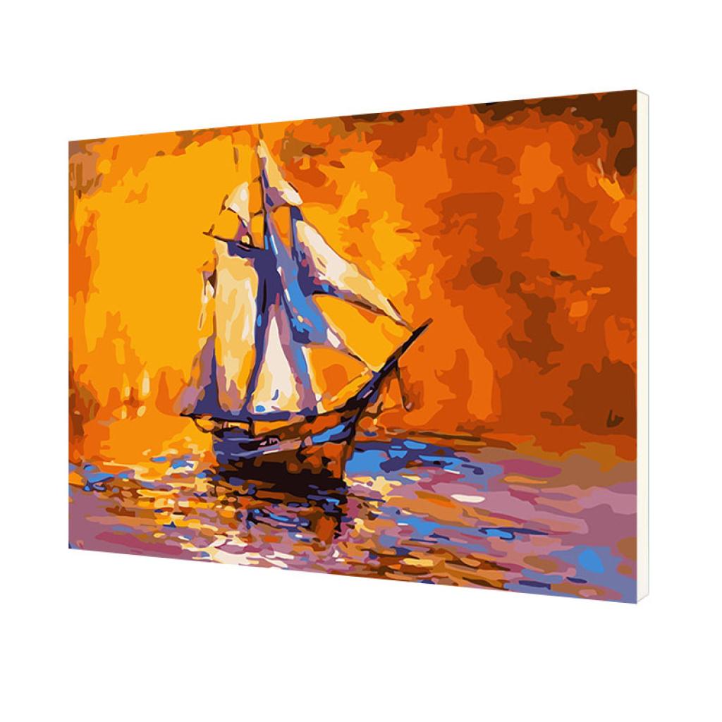 Картина по номерам Lesko DIY Парусник 40x50 см (19PBN22018)