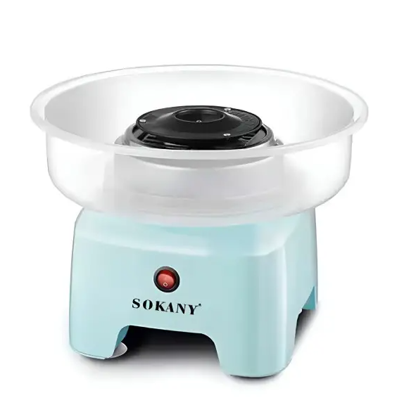 Аппарат для сладкой ваты Sokany SK-520 настольный Мятный