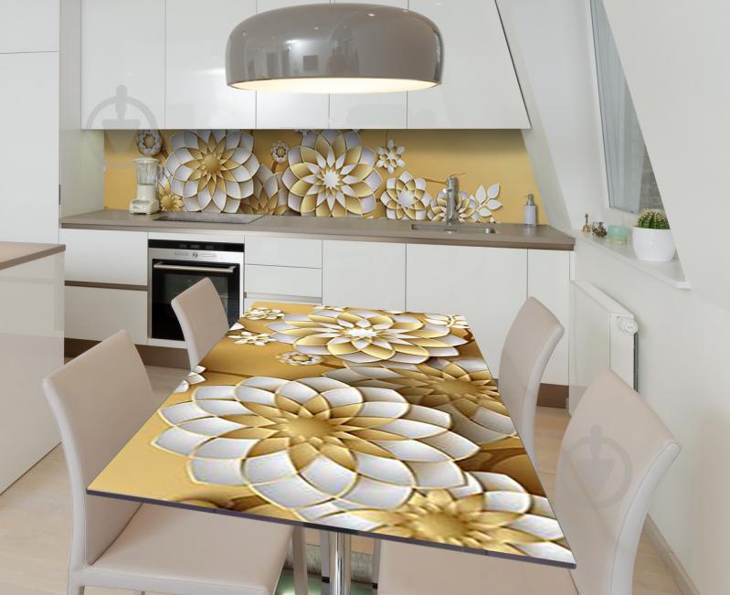 Наклейка 3Д виниловая на стол Zatarga «Бумажное искусство» 650х1200 мм для домов, квартир, столов, кофейн,