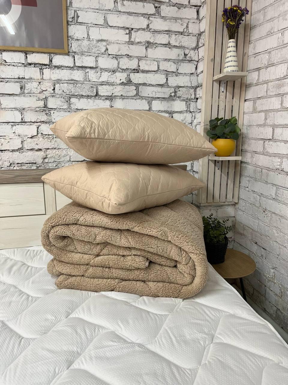 Одеяло меховое евро 200x210 см Бежевый (22936438) - фото 6