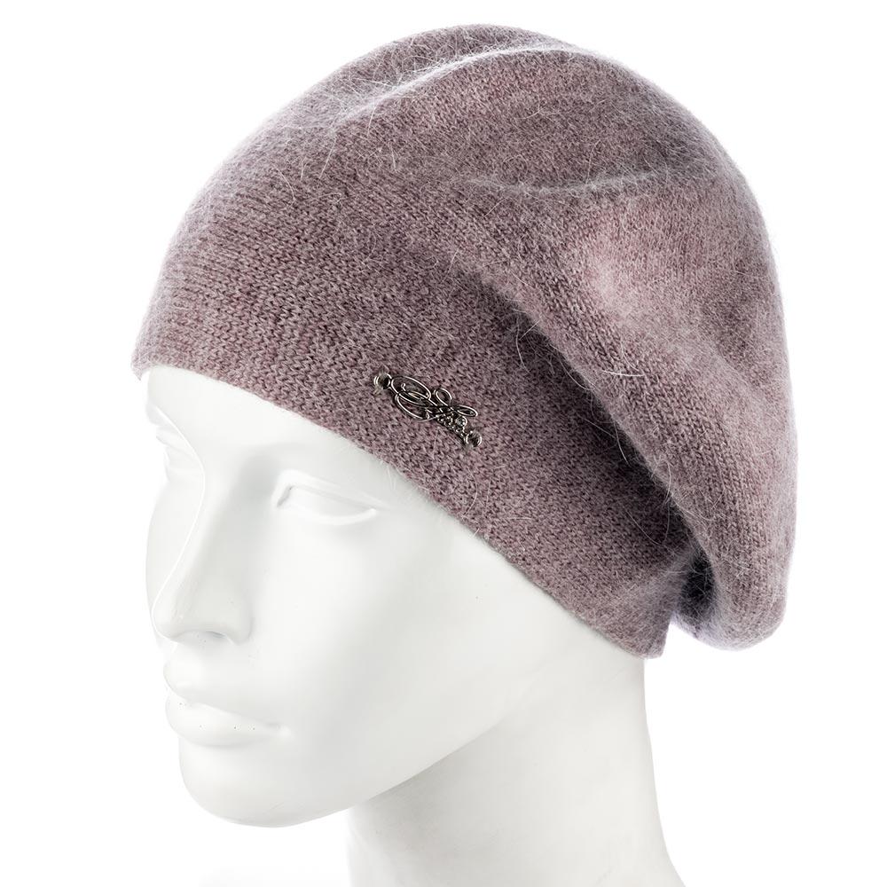 Берет Atrics WH774 женский зимний ангоровый на ножке one size Сиреневый