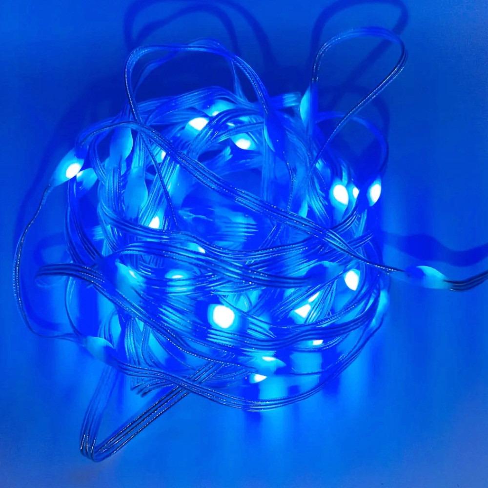 Гірлянда світлодіодна нитка Роса Люкс з пультом від USB та мережі 220V 100 LED 8 режимів IP65 10 м Синій - фото 7 Гірлянда світлодіодна нитка Роса Люкс з пультом від USB та мережі 220V 100 LED 8 режимів IP65 10 м Синій - фото 7