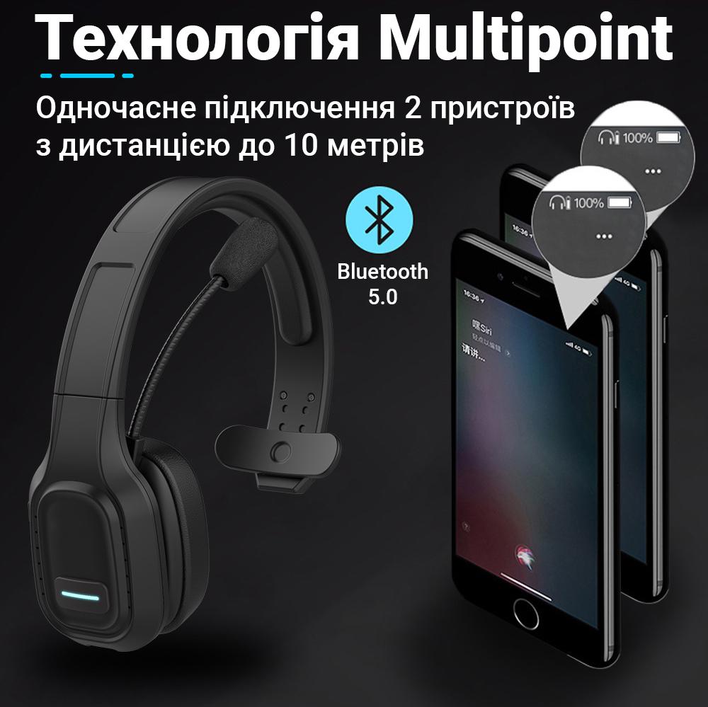 Гарнітура Bluetooth Digital Lion M100C для кол-центру з мікрофоном та комбінованим підключенням - фото 12