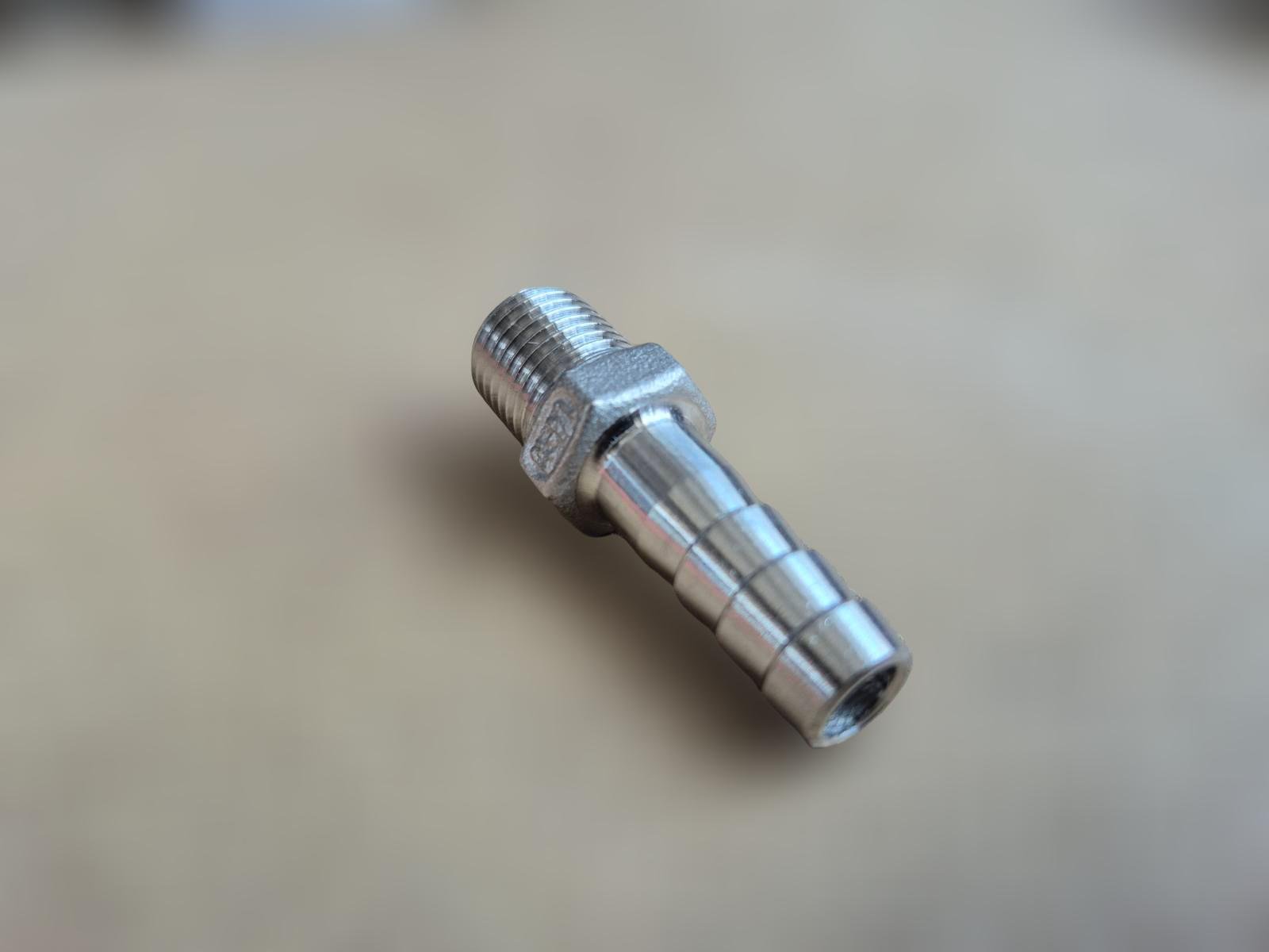 Штуцер шланговий різьбовий DN8 AISI304 BSPP Class-150 ялинка/шестигранник н/ж сталь 10 мм 1/4" (29203298) - фото 5 Штуцер шланговий різьбовий DN8 AISI304 BSPP Class-150 ялинка/шестигранник н/ж сталь 10 мм 1/4" (29203298) - фото 5