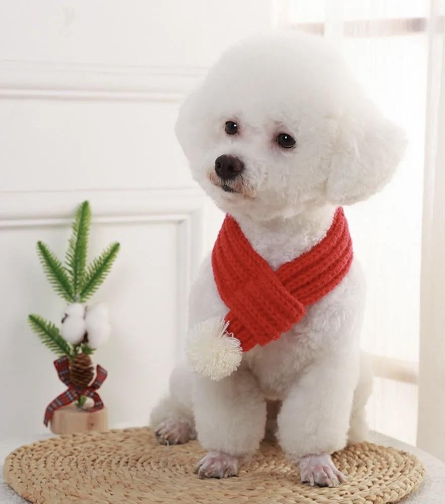 Шарф для собак "Красный" Size S