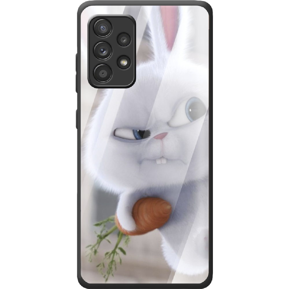 Чехол BoxFace Samsung A725 Galaxy A72 Rabbit Snowball Черный силикон со стеклом (42070-up1116-42233)