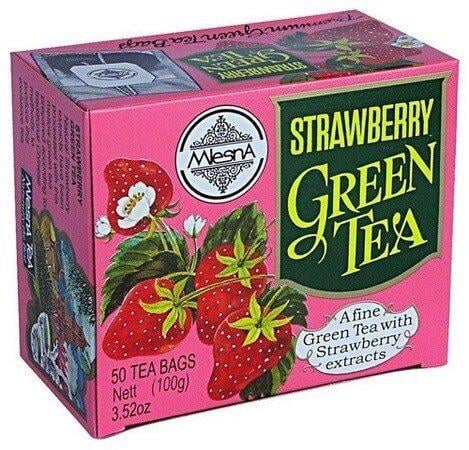 Чай зеленый Mlesna Tea Клубника в пакетиках картонная коробка 100 г (77000643)
