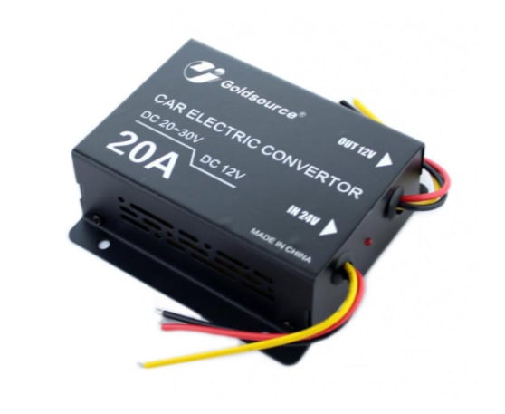 Преобразователь понижающий 24V-12V DC/DC 20A Черный (MD-14230) - фото 1