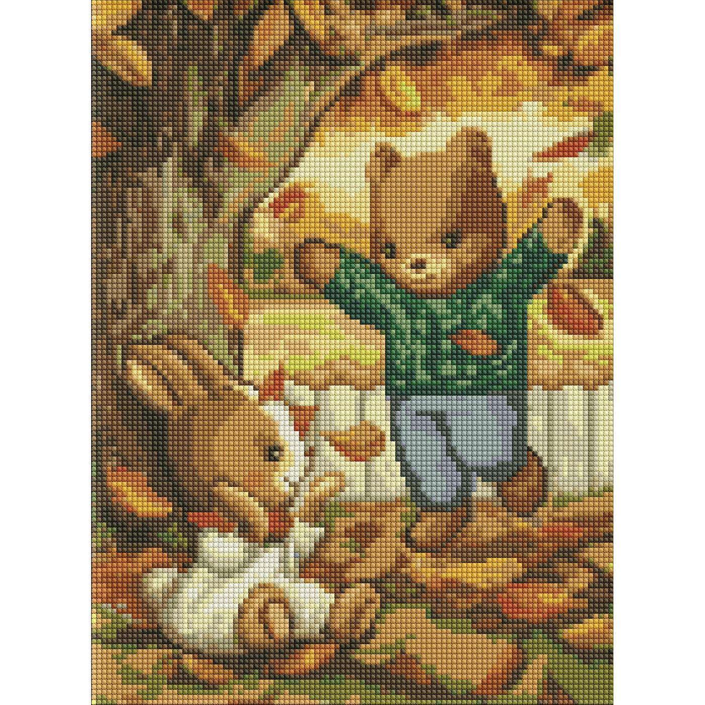 Картина по номерам Ideyka Золотой листопад бриллиантовая вышивка мозаика 30х40 см (VM-127-A-100)