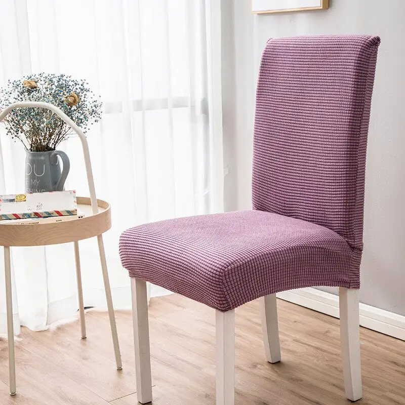 Чохол на кухонний стілець трикотаж-жатка Homytex непромокальний Ліловий (8-6-4554735)
