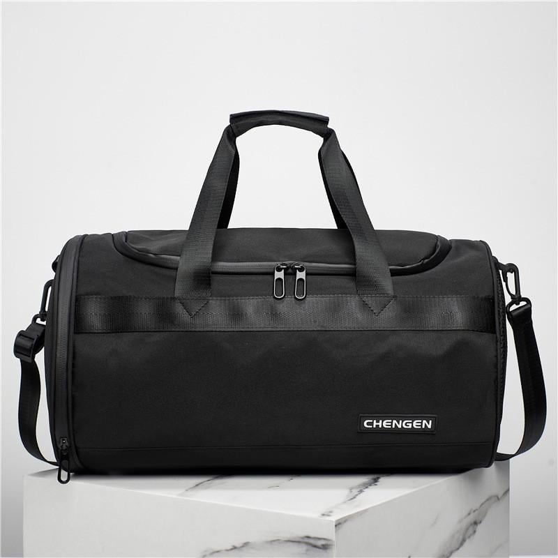 Сумка дорожная спортивная PP2206-1 для сухого и мокрого разделения багажа Черный (DR016894) - фото 1