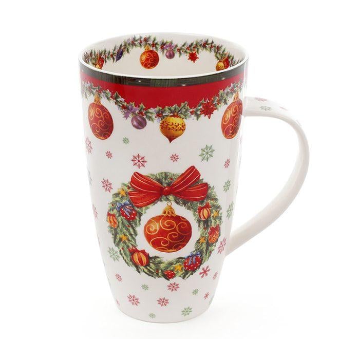Кружка фарфоровая Flora Рождественский орнамент 600 мл (32373)