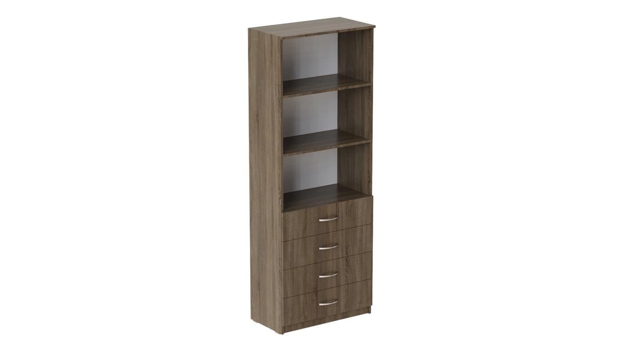 Шкаф Ferrum-decor Анжело на 3 полки с 4 ящиками ДСП 16 мм 1900x700x380 мм Дуб Сонома Трюфель (FRD-105023)