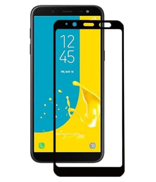Загартоване захисне скло на смартфон Samsung Galaxy J600 / Чорна рамка