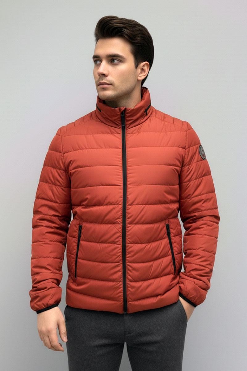 Куртка стеганная короткая р. 48 Кирпичный (SB-24258-ducat-bordo) Куртка стеганная короткая р. 48 Кирпичный (SB-24258-ducat-bordo)