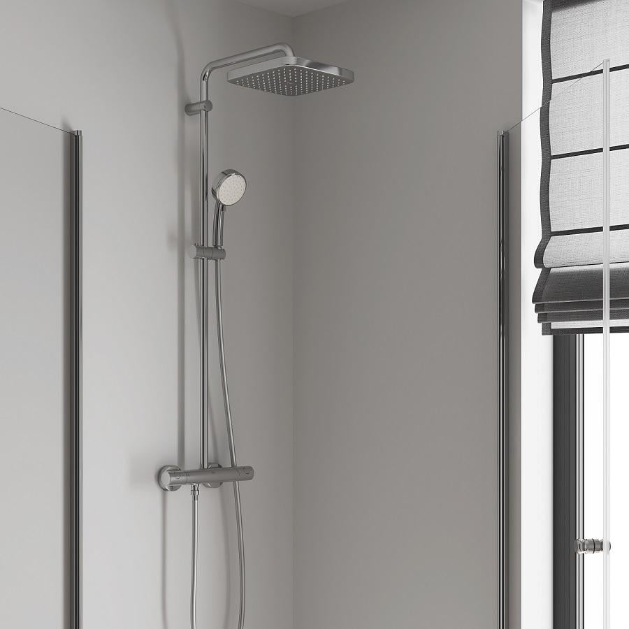 Душевая система с термостатом Grohe Tempesta Cosmopolitan System 250 Cubе (26689000) - фото 6