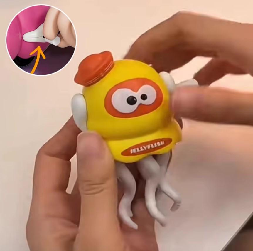 Набір дитячих іграшок Dancing Octopus Танцюючий Восьминіг 3 шт. 11 см Жовтий (2104618772) - фото 11