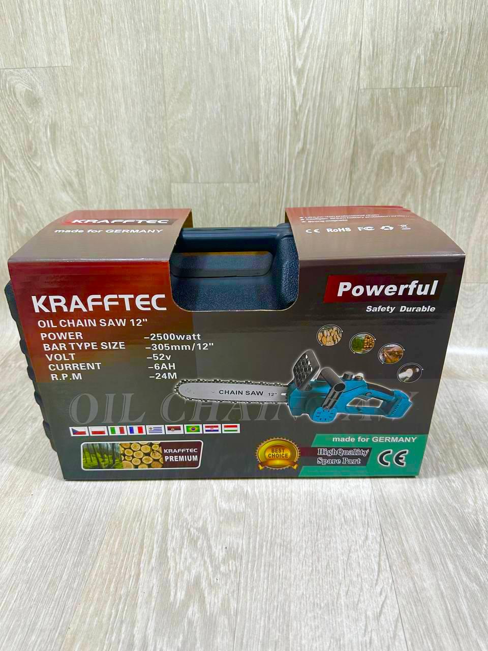 Пила ланцюгова міні акумуляторна Krafftec KT/BCHS 52В 6Ач в кейсі (27369488) - фото 4