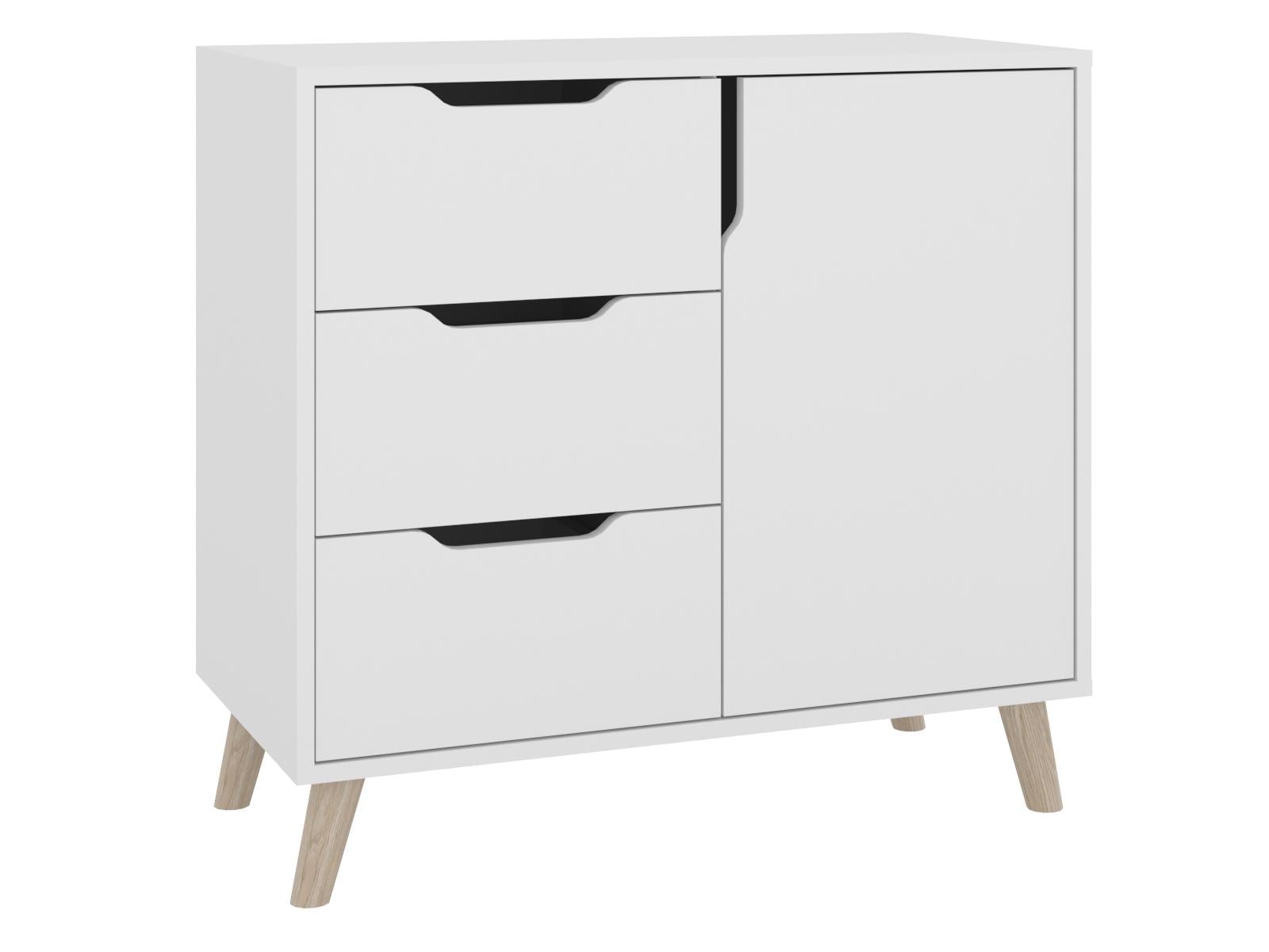 Комод с ящиками PEHOTIN Ретро К-3+1 ДСП 80х40х75,5 см Белый (PN-100459)