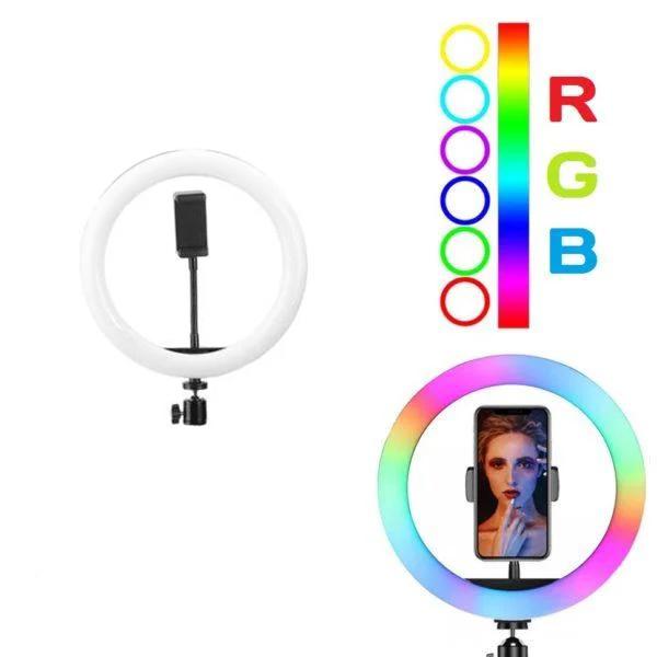 Кільцева лампа MJ33 RGB 33 см і штатив-трипод 200 см - фото 10