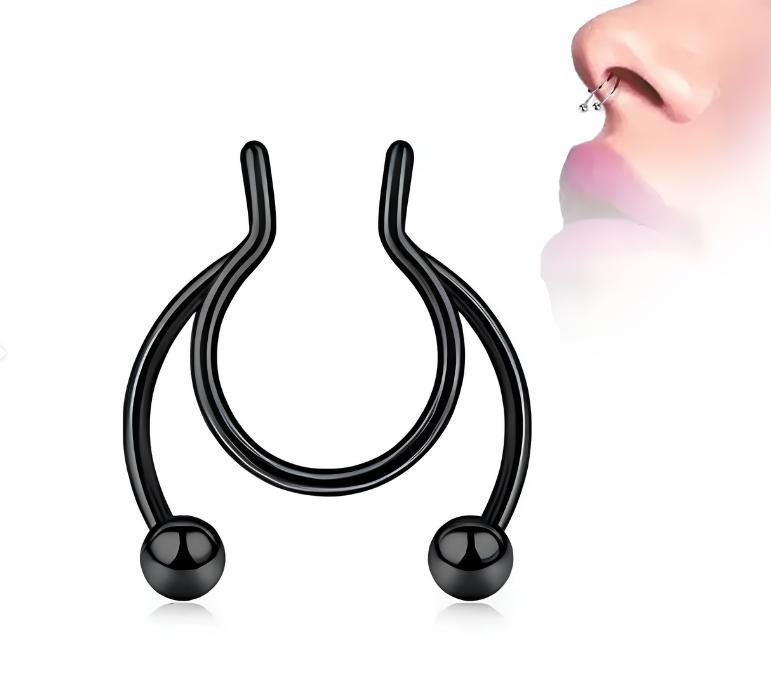 Септум-обманка для пірсингу універсальний Чорний (9026) - фото 2 Септум-обманка для пірсингу універсальний Чорний (9026) - фото 2