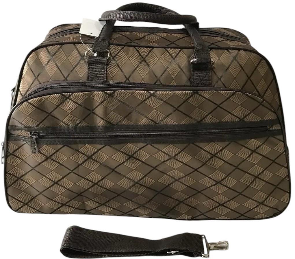 Сумка дорожная ручная кладь с длинным ремнем через плечо Коричневый (8807)