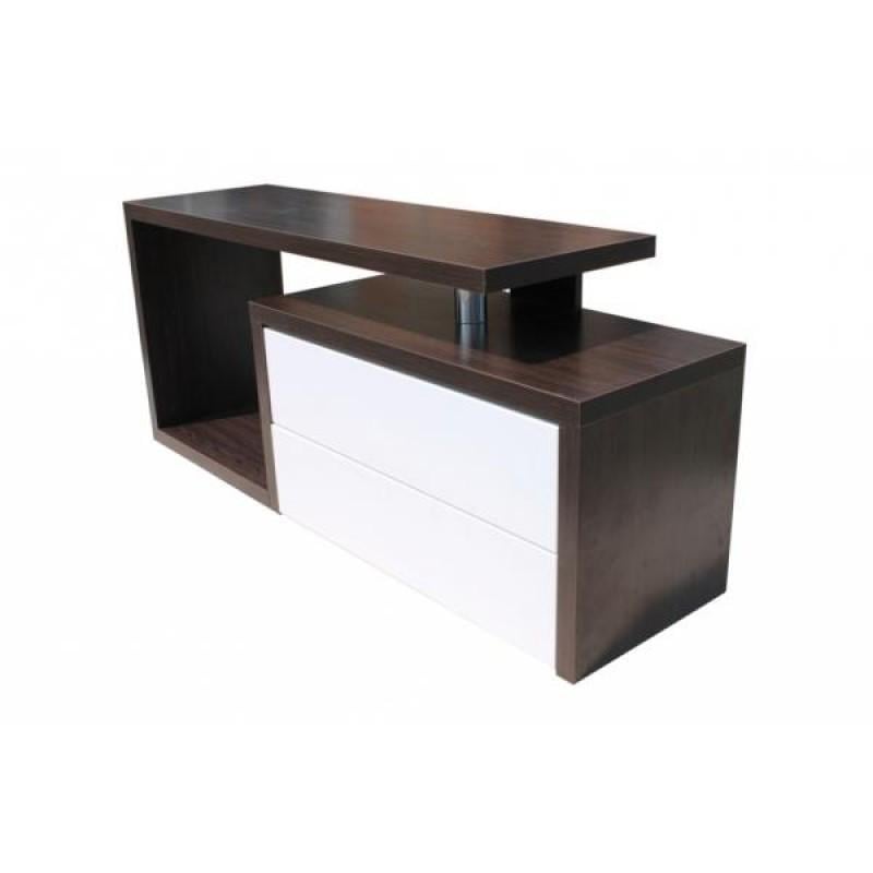 Тумба під телевізор Neman TV-line 02 ЛДСП/МДФ Венге/Білий супермат