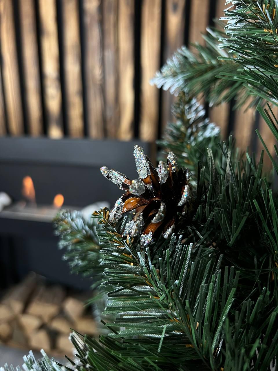 Штучна ялинка засніжена Елітна з шишками 1,9 м Зелений (YNK08170) - фото 2 Штучна ялинка засніжена Елітна з шишками 1,9 м Зелений (YNK08170) - фото 2