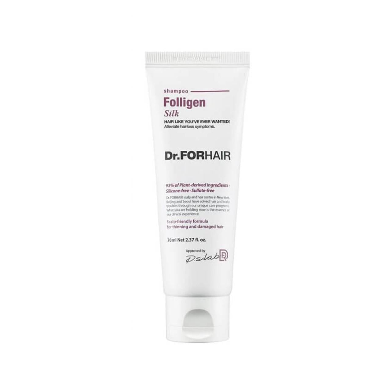 Шампунь для сухих и поврежденных волос Dr.FORHAIR Folligen Silk Shampoo (8809485532837)