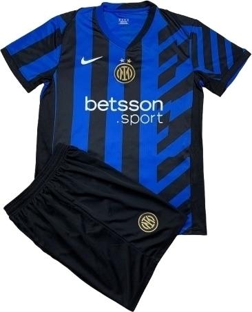 Футбольная форма Интер 2024-2025 домашняя 2XL Сине-черный (F0154)