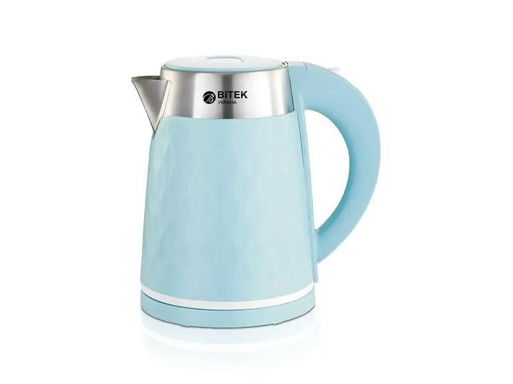 Електрочайник дисковий Bitek BT-7931 2000 Вт 2 л Блакитний (GR-05065)