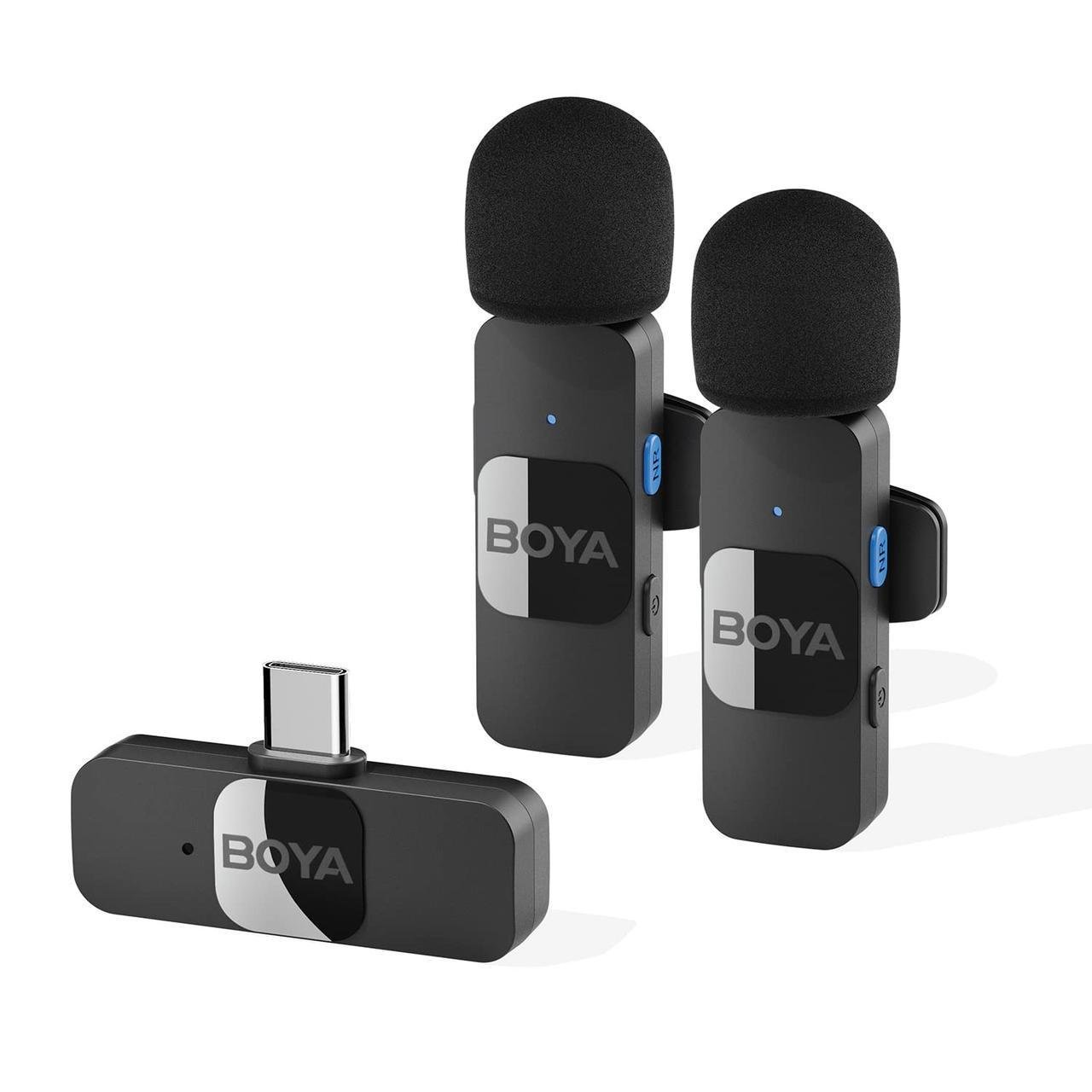 Мікрофон бездротовий петличний Boya BY-V20 Mini Type C на одяг/для телефону/для запису відео (BOYA-BY-V20)