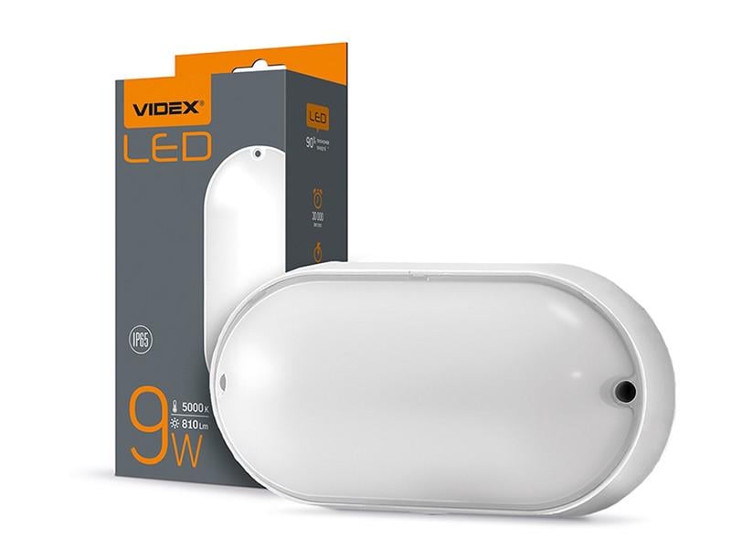 Светильник настенно-потолочный Videx VL-BHO-095PW 9W 5000K IP65 овальный (7363)