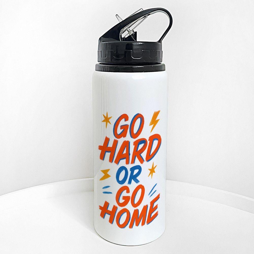 Бутылка для воды с трубочкой Presentville Go hard or go home 600 мл (PLV_25A042) Бутылка для воды с трубочкой Presentville Go hard or go home 600 мл (PLV_25A042)